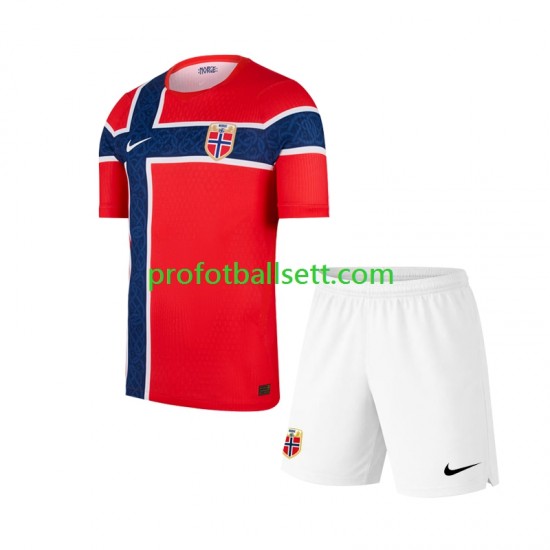 Fotballdrakt Norge Barn Hjemmekit VM 2026 Kortermet