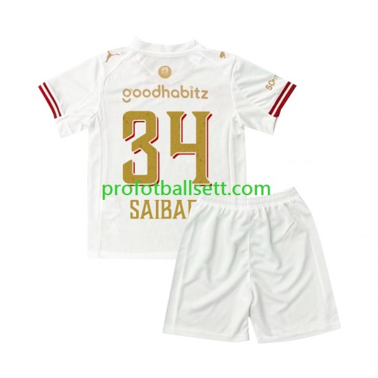 Fotballdrakt PSV Eindhoven Ismael Saibari 34 Efteling Barn Fjerdekit 2025-2026 Kortermet