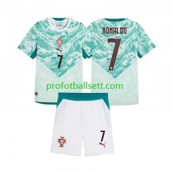 Fotballdrakt Portugal Cristiano Ronaldo 7 Barn Bortekit 2026 2027 Kortermet