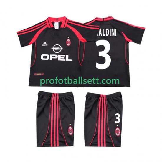 Retro Fotballdrakt AC Milan MALDINI 3 2000 2001 Barn Tredjekit Kortermet