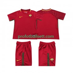 Retro Fotballdrakt AS Roma 2017-2018 Barn Hjemmekit Kortermet