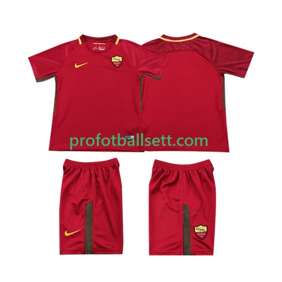 Retro Fotballdrakt AS Roma 2017-2018 Barn Hjemmekit Kortermet
