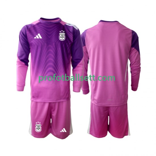 Fotballdrakt Argentina Keeper Barn Hjemmekit 2025 Langermet