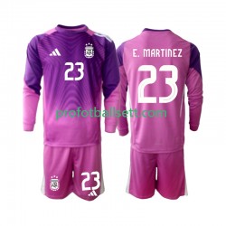 Fotballdrakt Argentina Keeper Emiliano Martinez 23 Barn Hjemmekit 2025 Langermet