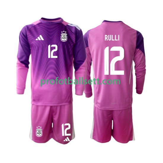 Fotballdrakt Argentina Keeper Geronimo Rulli 12 Barn Hjemmekit 2025 Langermet