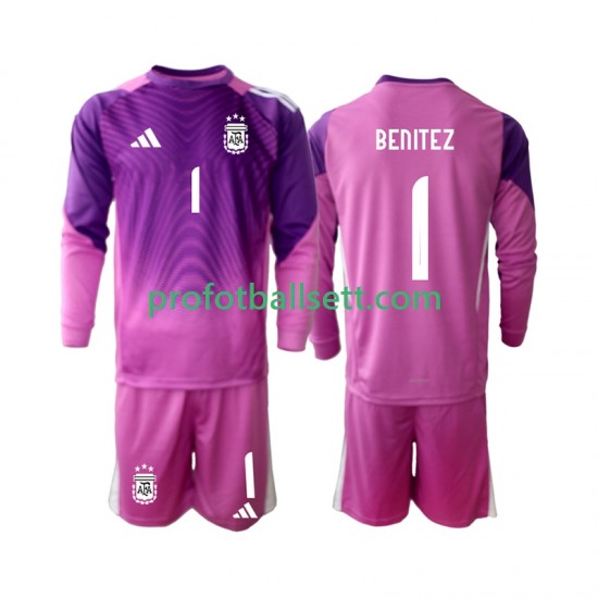 Fotballdrakt Argentina Keeper Walter Daniel Benitez 1 Barn Hjemmekit 2025 Langermet