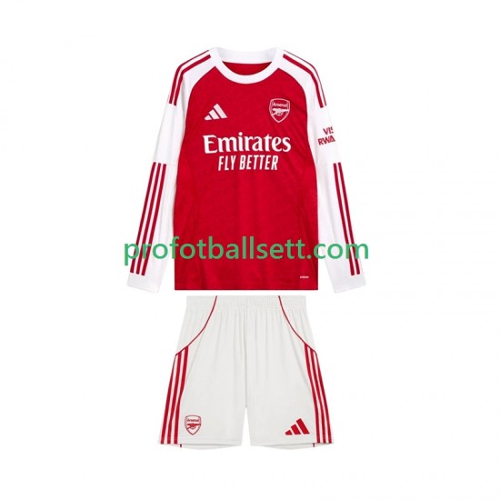 Fotballdrakt Arsenal Barn Hjemmekit 2025-2026 Langermet