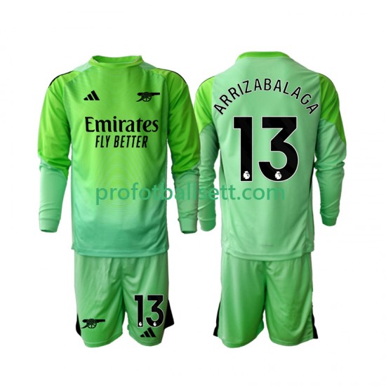 Fotballdrakt Arsenal Keeper Kepa Arrizabalaga 13 Barn Bortekit 2025-2026 Langermet