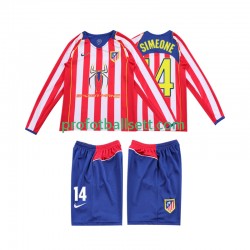 Retro Fotballdrakt Atlético Madrid SIMEONE 14 2005 Barn Hjemmekit 2004 Langermet