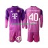 Fotballdrakt FC Bayern München Keeper Jonas Urbig 40 Barn Fjerdekit 2025-2026 Langermet