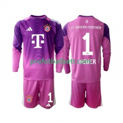 Fotballdrakt FC Bayern München Keeper Manuel Neuer 1 Barn Fjerdekit 2025-2026 Langermet