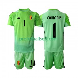 Fotballdrakt Belgia Keeper Thibaut Courtoi 1 Barn Hjemmekit 2025 Kortermet