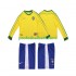 Retro Fotballdrakt Brasil 1998 Barn Hjemmekit Langermet