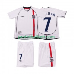 Retro Fotballdrakt England BECKHAM 7 2002 Barn Hjemmekit Kortermet