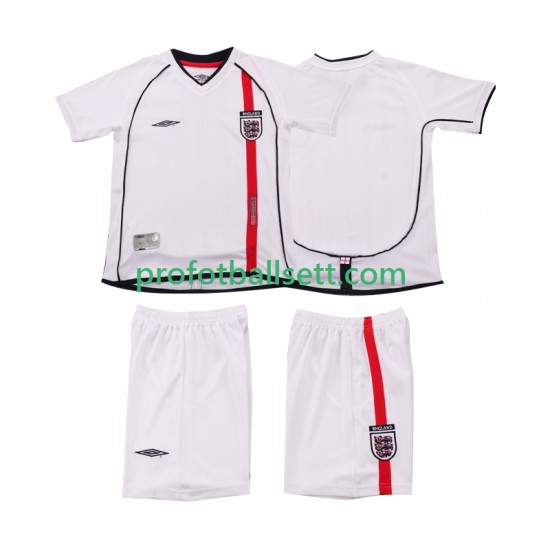 Retro Fotballdrakt England 2002 Barn Hjemmekit Kortermet