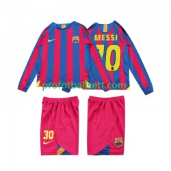 Retro Fotballdrakt FC Barcelona Lionel Messi 10 2005 Barn Hjemmekit 2006 Langermet