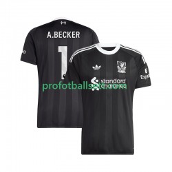 Fotballdrakt Liverpool Keeper Alisson Becker 1 Herre Fjerdekit 2025-2026 Kortermet
