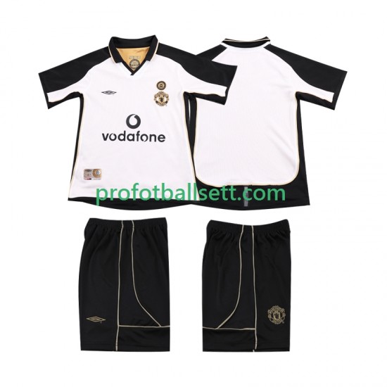 Manchester Utd Anniversary Football Shirt 2001 2002 Barn Bortekit Kortermet