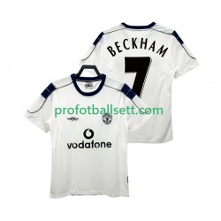 Retro Fotballdrakt Manchester Utd BECKHAM 7 2000 2001 Herre Bortekit Kortermet