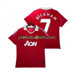 Retro Fotballdrakt Manchester Utd BECKHAM 7 Herre Hjemmekit 2010 2011 Kortermet