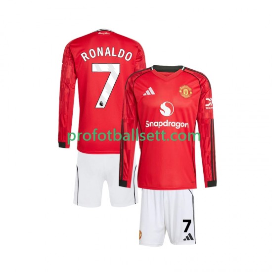 Fotballdrakt Manchester Utd Cristiano Ronaldo 7 Barn Hjemmekit 2025-2026 Langermet