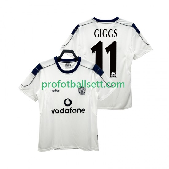 Retro Fotballdrakt Manchester Utd GIGGS 11 2000 2001 Herre Bortekit Kortermet