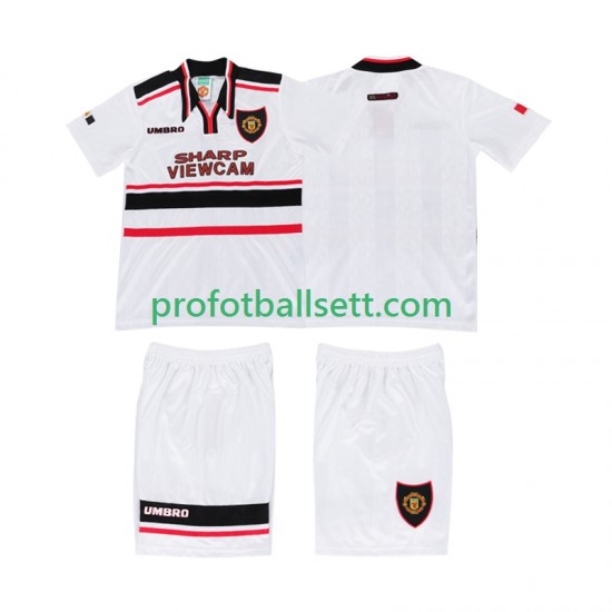 Retro Fotballdrakt Manchester Utd 1998 Barn Bortekit Kortermet
