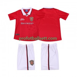 Retro Fotballdrakt Manchester Utd 2000 Barn Hjemmekit 1999 Kortermet