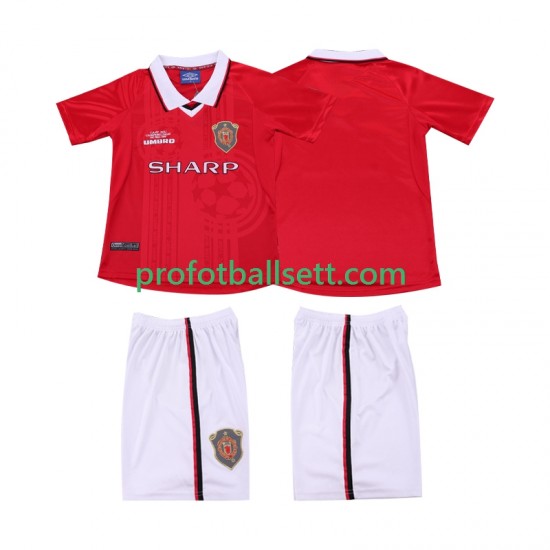 Retro Fotballdrakt Manchester Utd 2000 Barn Hjemmekit 1999 Kortermet