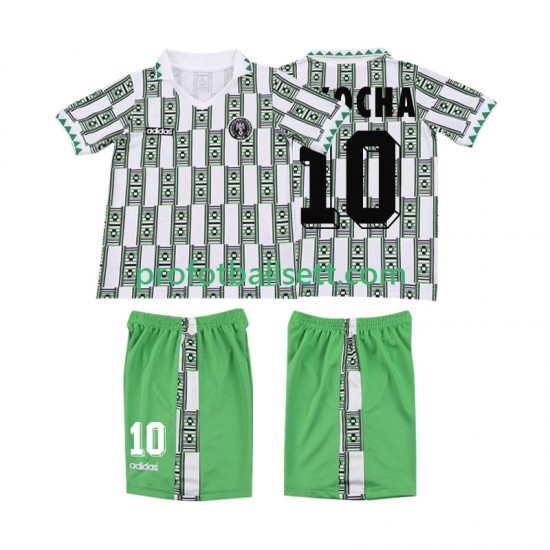 Retro Fotballdrakt Nigeria OKOCHA 10 Barn Bortekit 1994 Kortermet