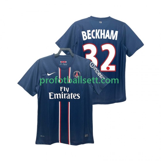 Retro Fotballdrakt Paris Saint-Germain BECKHAM 32 2012 2013 Herre Hjemmekit Kortermet