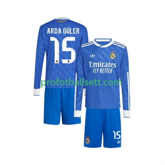 Fotballdrakt Real Madrid Arda Guler 15 Barn Tredjekit 2025-2026 Langermet