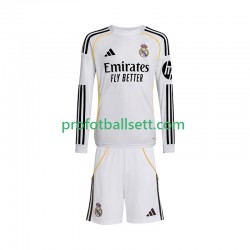 Fotballdrakt Real Madrid Barn Hjemmekit 2025-2026 Langermet