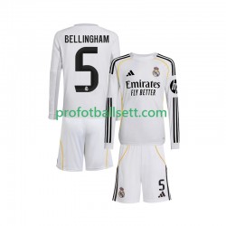 Fotballdrakt Real Madrid Jude Bellingham 5 Barn Hjemmekit 2025-2026 Langermet
