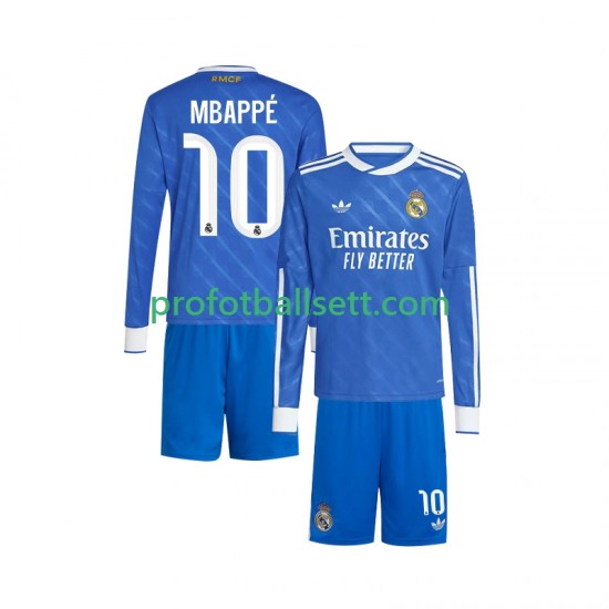 Fotballdrakt Real Madrid Kylian Mbappe 10 Barn Tredjekit 2025-2026 Langermet