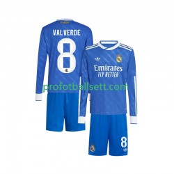 Fotballdrakt Real Madrid Valverde 8 Barn Tredjekit 2025-2026 Langermet