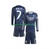 Fotballdrakt Real Madrid Vinicius Junior 7 Barn Bortekit 2025-2026 Langermet