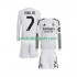 Fotballdrakt Real Madrid Vinicius Junior 7 Barn Hjemmekit 2025-2026 Langermet