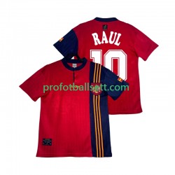 Retro Fotballdrakt Spania RAUL 10 1996 Herre Hjemmekit Kortermet