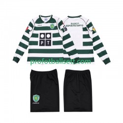 Retro Fotballdrakt Sporting CP 2001 2003 Barn Hjemmekit Langermet
