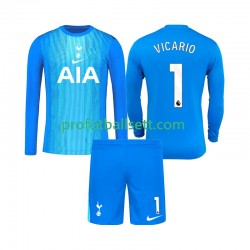 Fotballdrakt Tottenham Hotspur Keeper Guglielmo Vicario 1 Barn Bortekit 2025-2026 Langermet