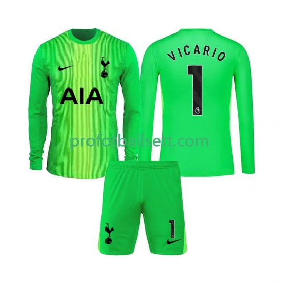 Fotballdrakt Tottenham Hotspur Keeper Guglielmo Vicario 1 Barn Hjemmekit 2025-2026 Langermet